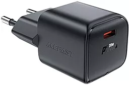 Мережевий зарядний пристрій AceFast A73 mini 20w PD GaN USB-C fast charger black