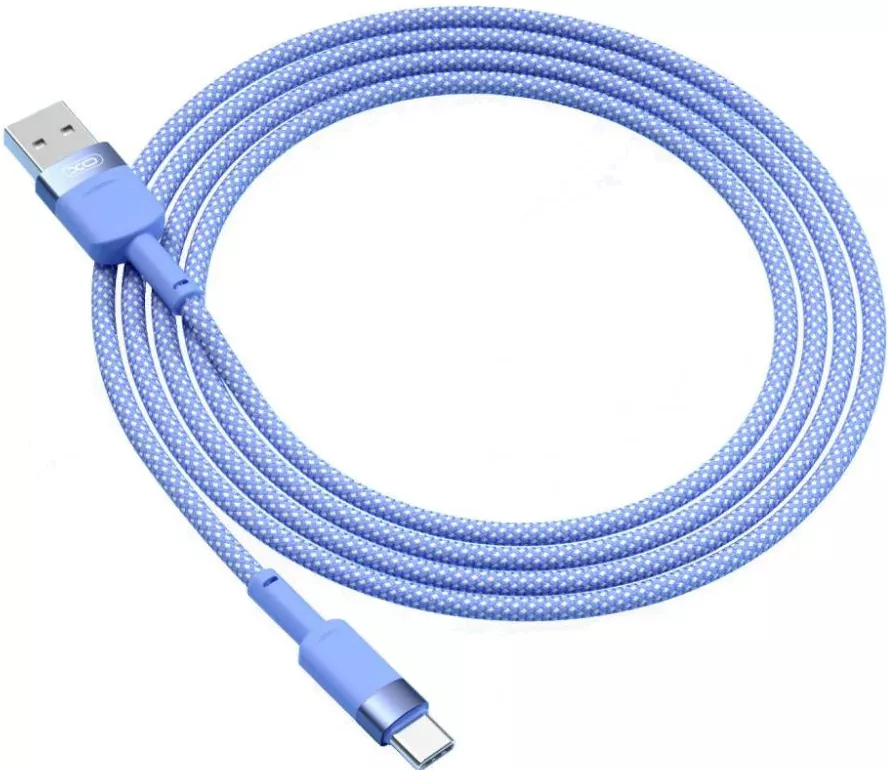 Кабель XO NB198 USB-A - Type-C 12w 2.4a 1м cable Blue - фото 2