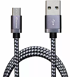 Кабель USB Grand-X 3A micro USB Cable Silver/Black (FM07SB)