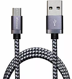 Кабель Grand-X USB-A - micro USB 15w 3a 1м cable Silver/Black (FM07SB) - фото Кабель Grand-X USB-A - micro USB 15w 3a 1м cable Silver/Black (FM07SB)