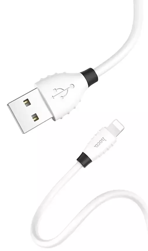 Кабель Hoco X27 Excellent USB-A - Lightning 10w 1.2м cable White - фото 2