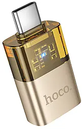 OTG-переходник Hoco UA36B USB Type-C -> USB3.0 brown - фото OTG-переходник Hoco UA36B USB Type-C -> USB3.0 brown