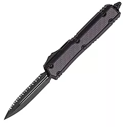 Нож Microtech Makora Double Edge Black Blade CF Signature Series Serrated (206-3TCFIS) - фото Нож Microtech Makora Double Edge Black Blade CF Signature Series Serrated (206-3TCFIS)