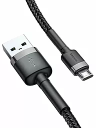 Кабель Baseus Cafule USB-A - micro USB 12w 2.4a 1м cable Grey/Black (CAMKLF-HG1) - миниатюра 2 Кабель Baseus Cafule USB-A - micro USB 12w 2.4a 1м cable Grey/Black (CAMKLF-HG1) - миниатюра 2