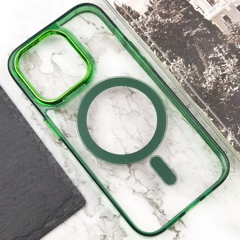 Чехол Epik Iris with MagSafe для Apple iPhone 14 Pro Green - фото 5