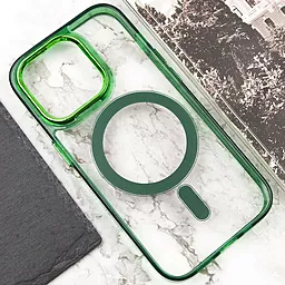 Чехол Epik Iris with MagSafe для Apple iPhone 14 Pro Green - миниатюра 5 Чехол Epik Iris with MagSafe для Apple iPhone 14 Pro Green - миниатюра 5