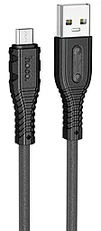 Кабель Hoco X67 Nano Silicone USB-A - micro USB 12w 2.4a 1м cable Black