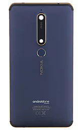Задняя крышка корпуса Nokia 6.1 Dual Sim TA-1043 со стеклом камеры Original Blue - фото Задняя крышка корпуса Nokia 6.1 Dual Sim TA-1043 со стеклом камеры Original Blue