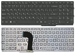 Клавіатура для ноутбуку Sony Vaio SVS15 з підсвіткою Light без рамки горизонтальний ентер 007709 чорна