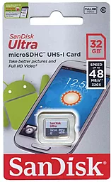 Карта памяти SanDisk microSDHC 32GB Ultra Class 10 UHS-I (SDSQUNS-032G-GN3MN) - миниатюра 2