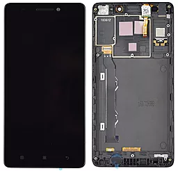 Дисплей Lenovo A7000 с тачскрином и рамкой, оригинал, Black - фото Дисплей Lenovo A7000 с тачскрином и рамкой, оригинал, Black