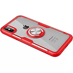 Чохол Deen CrystalRing Apple iPhone X, iPhone XS Clear/Red