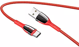 Кабель Hoco U89 Safeness USB-A - Type-C 12w 2.4a 1м cable Red - мініатюра 3 Кабель Hoco U89 Safeness USB-A - Type-C 12w 2.4a 1м cable Red - мініатюра 3