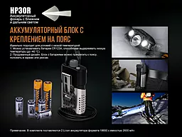 Ліхтарик Fenix HP30R CREE XM-L2, XP-G2 (R5)  Чорний - мініатюра 10