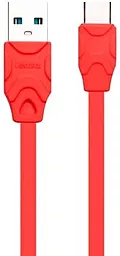 Кабель Celebrat CB-02t USB-A - Type-C 12w 2.4a 1м cable Red - фото Кабель Celebrat CB-02t USB-A - Type-C 12w 2.4a 1м cable Red