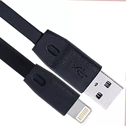 Кабель USB NICHOSI Flat Super Speed Cable Lightning Black - миниатюра 2