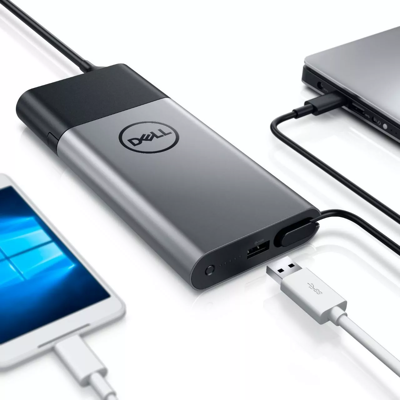 Повербанк Dell Hybrid Adapter + Power Bank USB-C 12800mAh (450-AGHQ) - фото 3