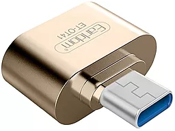 OTG-переходник Earldom ET-OT41 Type-C - USB-A Gold - фото OTG-переходник Earldom ET-OT41 Type-C - USB-A Gold