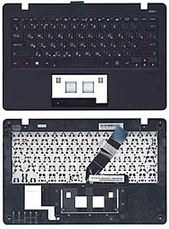 Клавіатура для ноутбуку Asus X200 F200CA R200CA з топ панеллю чорна