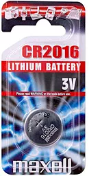 Батарейки Maxell CR2016 3V Lithium BL 1шт. (M-11239100)