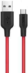 Кабель USB Hoco x21 Plus Fluorescent USB Type-C Black/Red