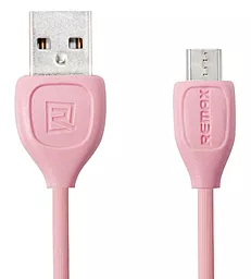 Кабель Remax Lesu USB-A - micro USB 12w 2.4a 1м cable Pink (RC-050m) - фото Кабель Remax Lesu USB-A - micro USB 12w 2.4a 1м cable Pink (RC-050m)