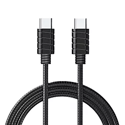 USB PD Кабель iWalk Twister Steel 20W 1.2M USB Type-C - Type-C Cable Black (CST016CC)