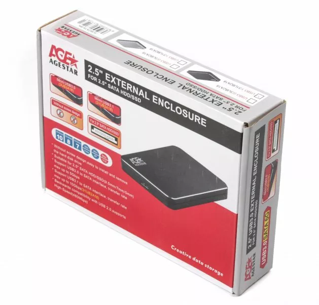 Карман для HDD AgeStar 2.5", USB3.1 (31UB2A18) Black - фото 4