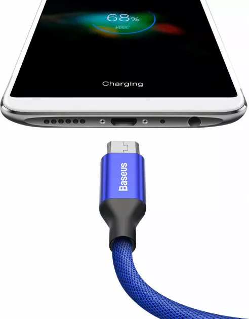 Кабель Baseus Yiven USB-A - micro USB 10w 1м cable Blue (CAMYW-A13) - фото 5