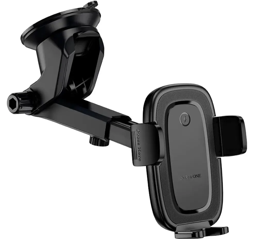 Держатель с беспроводной зарядкой Borofone BH223 Black - фото 2