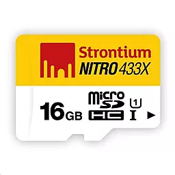 Карта пам'яті Strontium microSDHC 16GB Nitro 433X Class 10 USH-I U1 (SRN16GTFU1R)