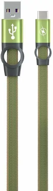 Кабель Gelius Pro Flexible 2 GP-UC07c USB-A - Type-C 10w 1м cable Pine/Green - фото 1