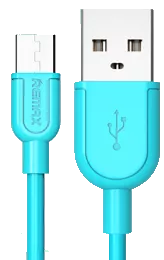 Кабель Remax Souffle USB-A - micro USB 12w 2.4a 1м cable Blue (RC-031m) - фото 1