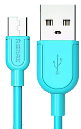 Кабель Remax Souffle USB-A - micro USB 12w 2.4a 1м cable Blue (RC-031m)