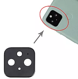 Стекло камеры Google Pixel 5 без рамки Black - миниатюра 2