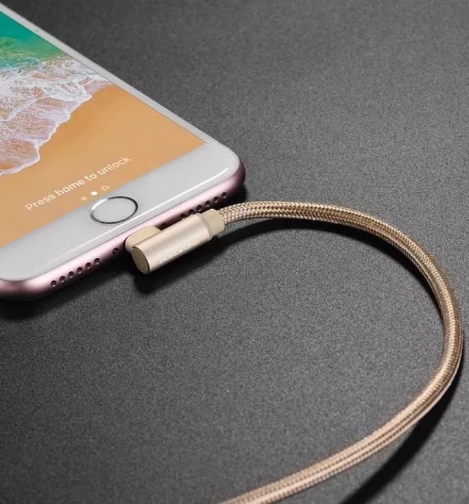 Кабель Borofone BX26 Express USB-A - Lightning 12w 2.4a 1м cable Gold - фото 4