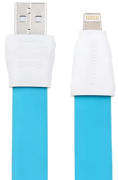 Кабель Remax Full Speed 2 USB-A - Lightning 12w 2.4a 1м cable Blue (RC-011i) - фото 1