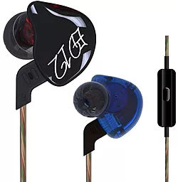 Наушники KZ ED12 Mic Blue-Red - фото Наушники KZ ED12 Mic Blue-Red