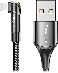 Кабель USB Essager Universal 180 Ratate 15W 3A Lightning Cable Black (EXCL-WX01)