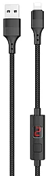 Кабель Hoco S13 Central Control UUSB-A - Lightning 12w 2.4a 1.2м cable Black