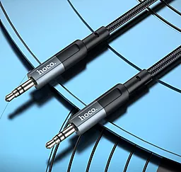 Аудіо кабель Hoco UPA23 AUX mini Jack 3.5mm M/M Cable 1 м gray/black - мініатюра 7