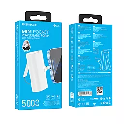 Повербанк Borofone BJ35 Pocket 5000 mAh Lightning White - мініатюра 3 Повербанк Borofone BJ35 Pocket 5000 mAh Lightning White - мініатюра 3
