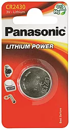 Батарейки Panasonic CR2430 1шт (CR-2430EL/1B) 3 V