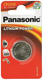 Батарейки Panasonic CR2430 1шт (CR-2430EL/1B) - фото Батарейки Panasonic CR2430 1шт (CR-2430EL/1B)