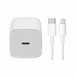 Сетевое зарядное устройство iWalk Leopard 20w PD USB-C fast charger + USB-C to Lightning cable white (ADL020L)