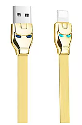 Кабель Hoco U14 Steel man USB-A - Lightning 12w 2.4a 1.2м cable Gold - фото Кабель Hoco U14 Steel man USB-A - Lightning 12w 2.4a 1.2м cable Gold