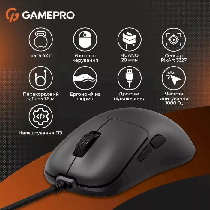 Компьютерная мышка GamePro GM690B Black - фото 9