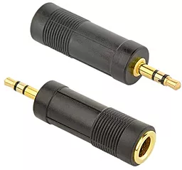 Аудио переходник Cablexpert Jack 6.35 mm - mini Jack 3.5 mm M/F black (A-6.35F-3.5M) - миниатюра 3