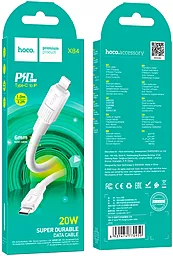 Кабель Hoco X84 USB Type-C - Lightning 20w 3a 1м PD сable White - мініатюра 5 Кабель Hoco X84 USB Type-C - Lightning 20w 3a 1м PD сable White - мініатюра 5
