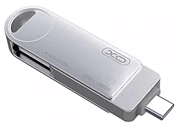 Флешка XO DK03 USB3.0 + Type-С 128 GB Silver - миниатюра 2